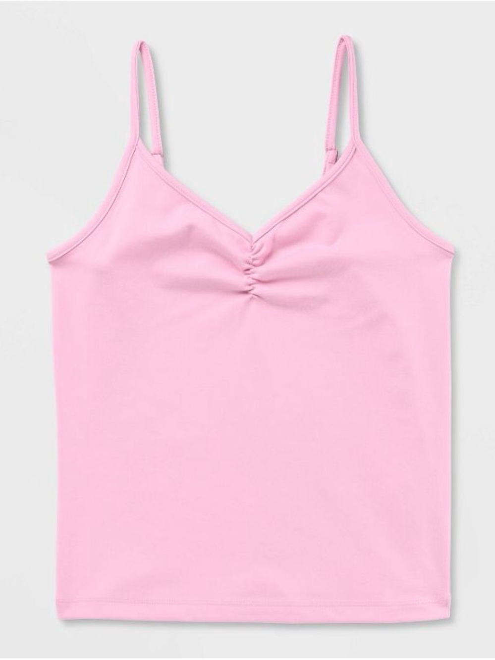 wild fable Light Pink Ruched V-Neck Cami